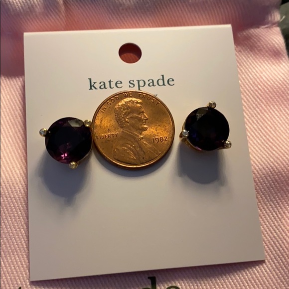 NEW Kate Spade rise and shine purple earrings - Picture 8 of 8